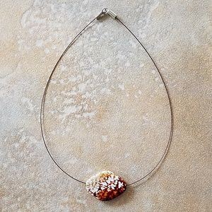 Animal Print Agate Necklace 18”
